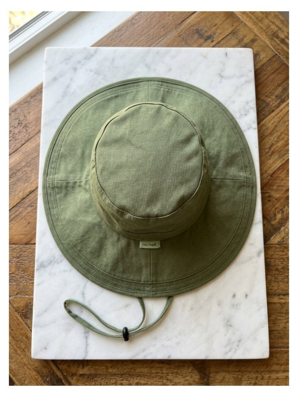 Women's Cotton Sun Hat with Ponytail Hole Shapeable Wide Brim Packable